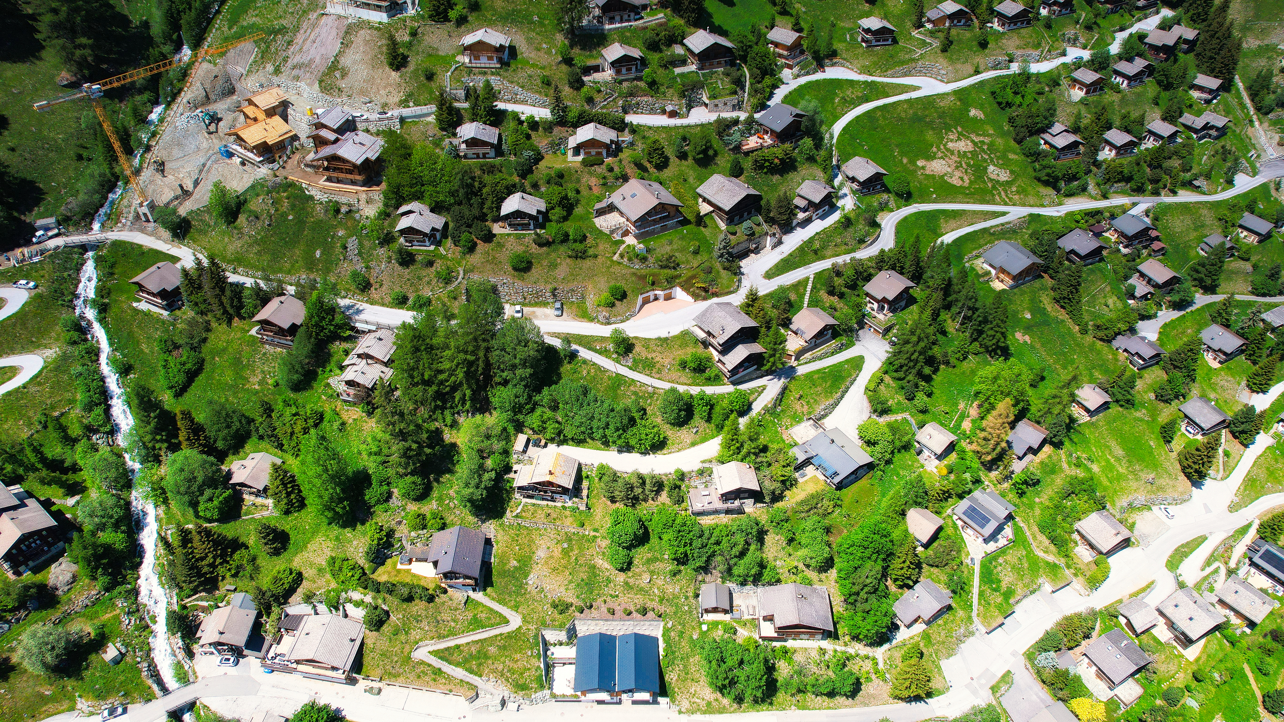 Terrain Grimentz - Vue drone
