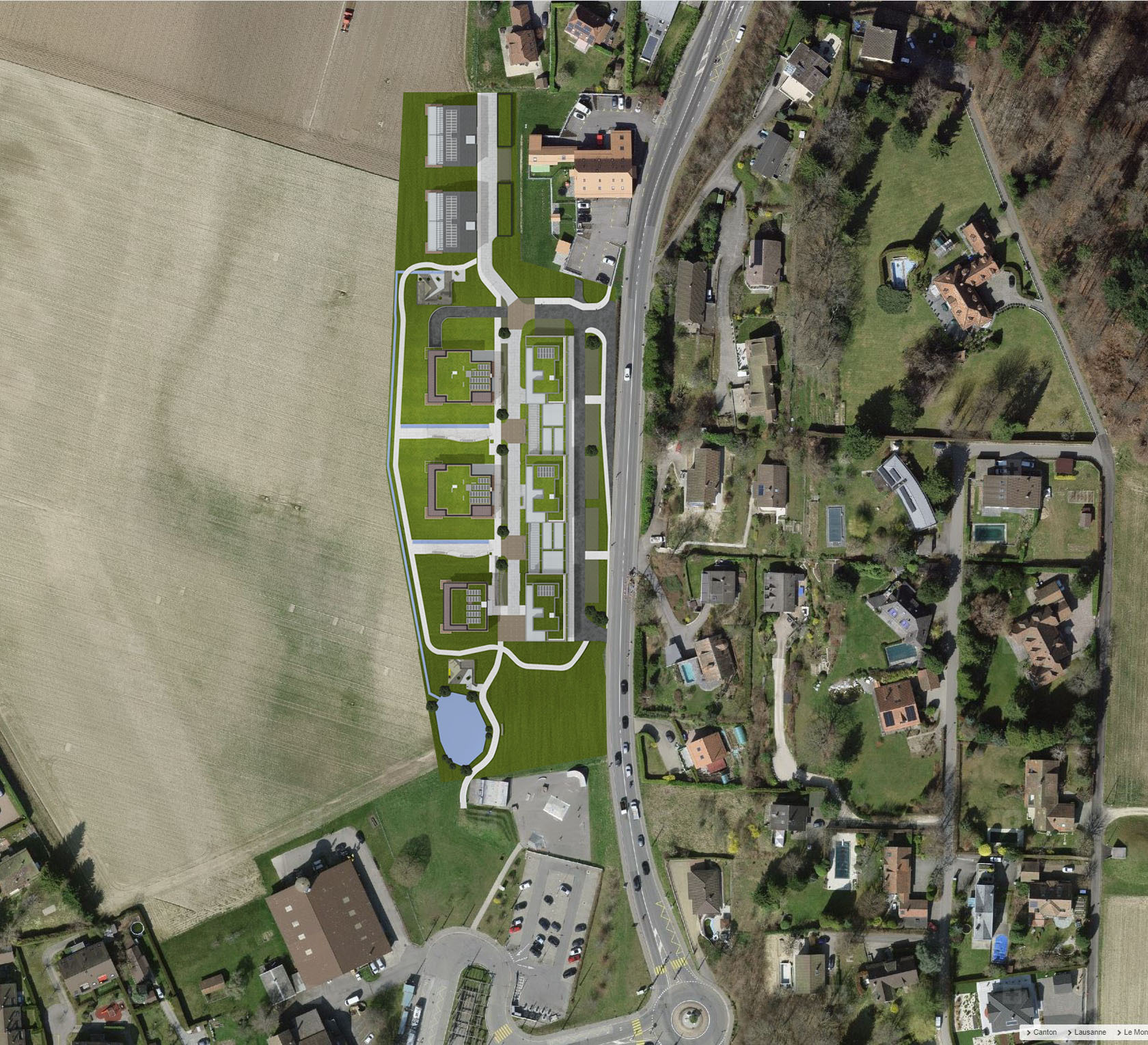 Immosol | Les Haies Vives au Mont-sur-Lausanne | Plan du quartier