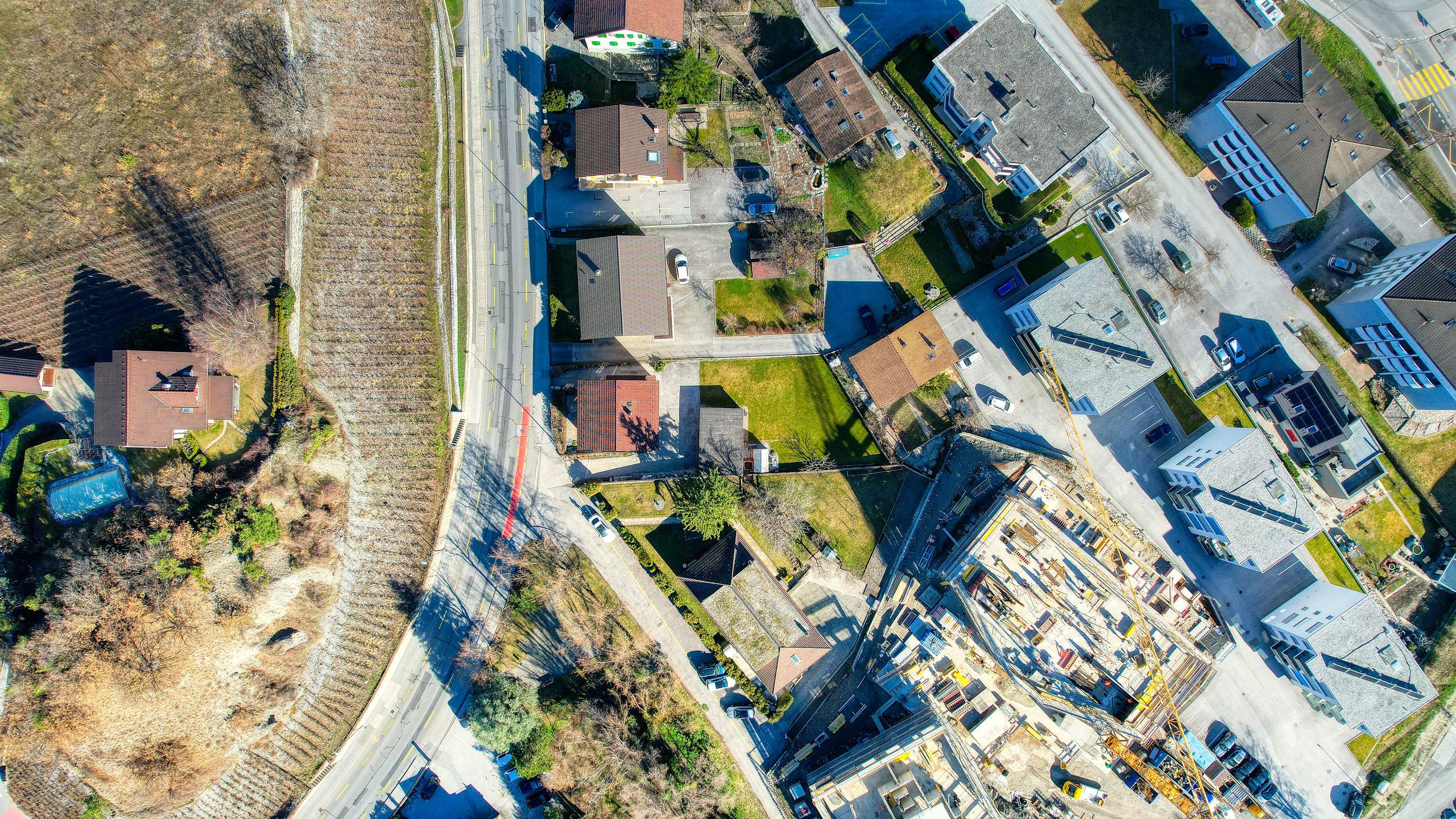 Apartment Sierre - Drone view