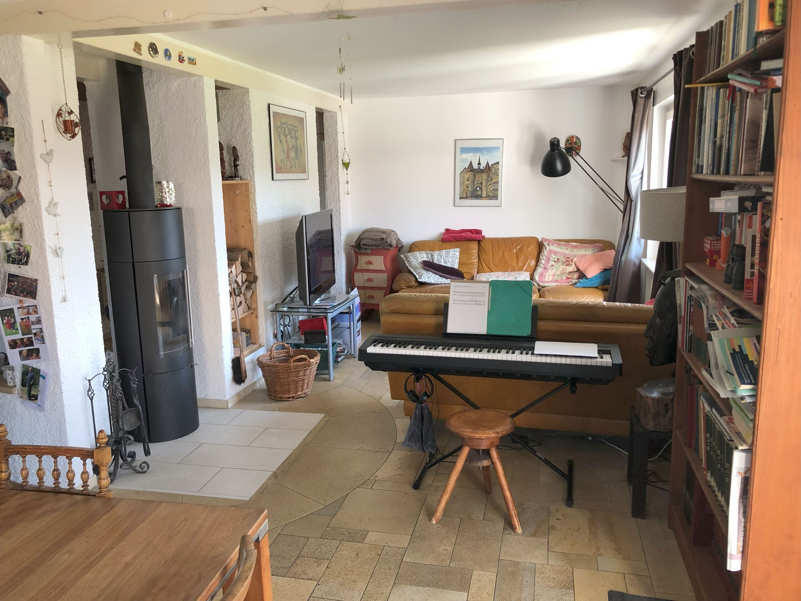 Salon avec poêle suédois 