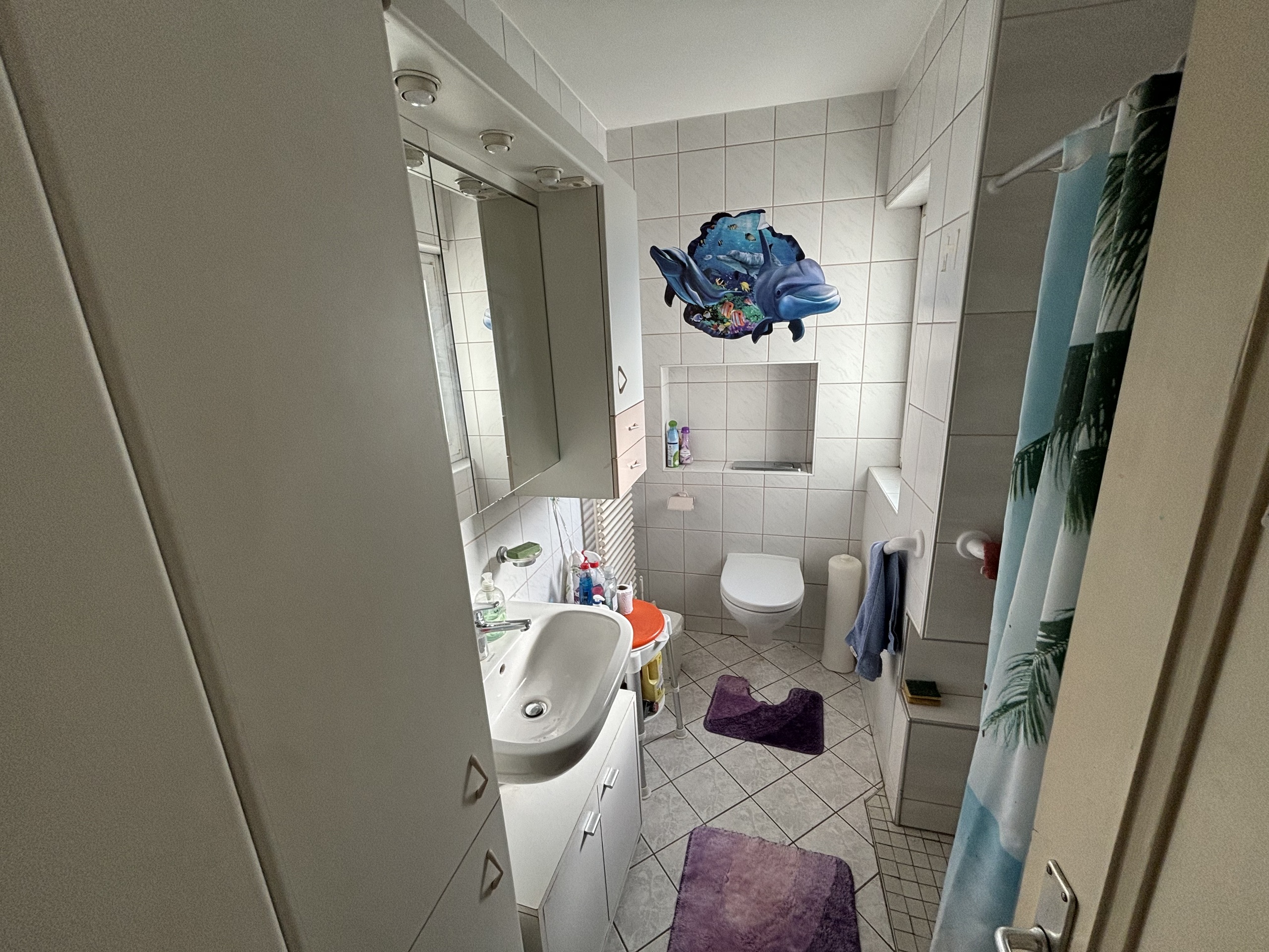 Bathroom with walk-in shower Bathroom with walk-in shower