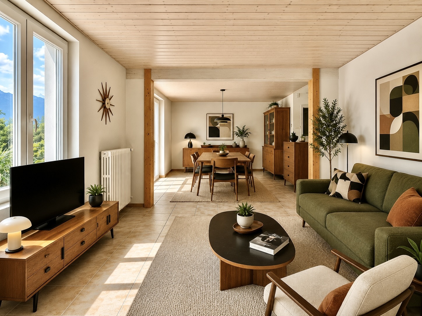 3 pièces - Salon homestaging