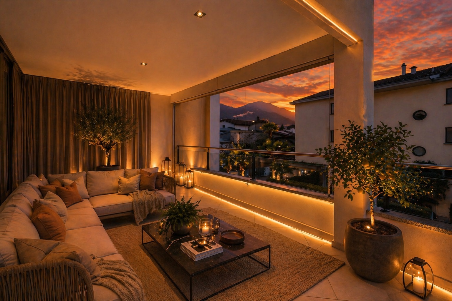 Rendering von Terrassen