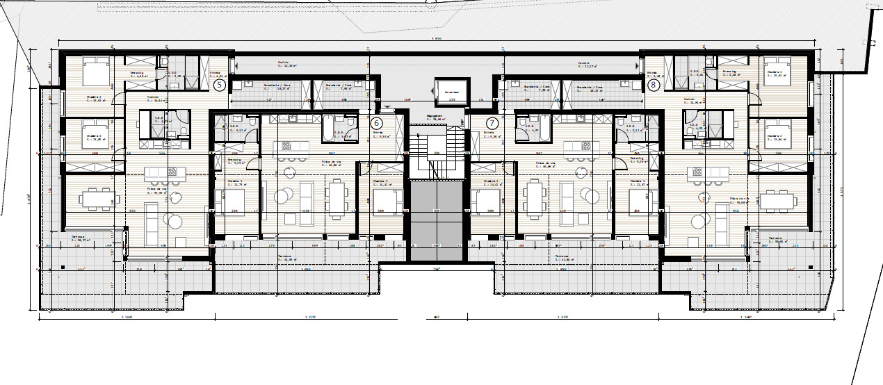 plan d'étage ATTIQUE, 4 lots plan d'étage ATTIQUE, 4 lots