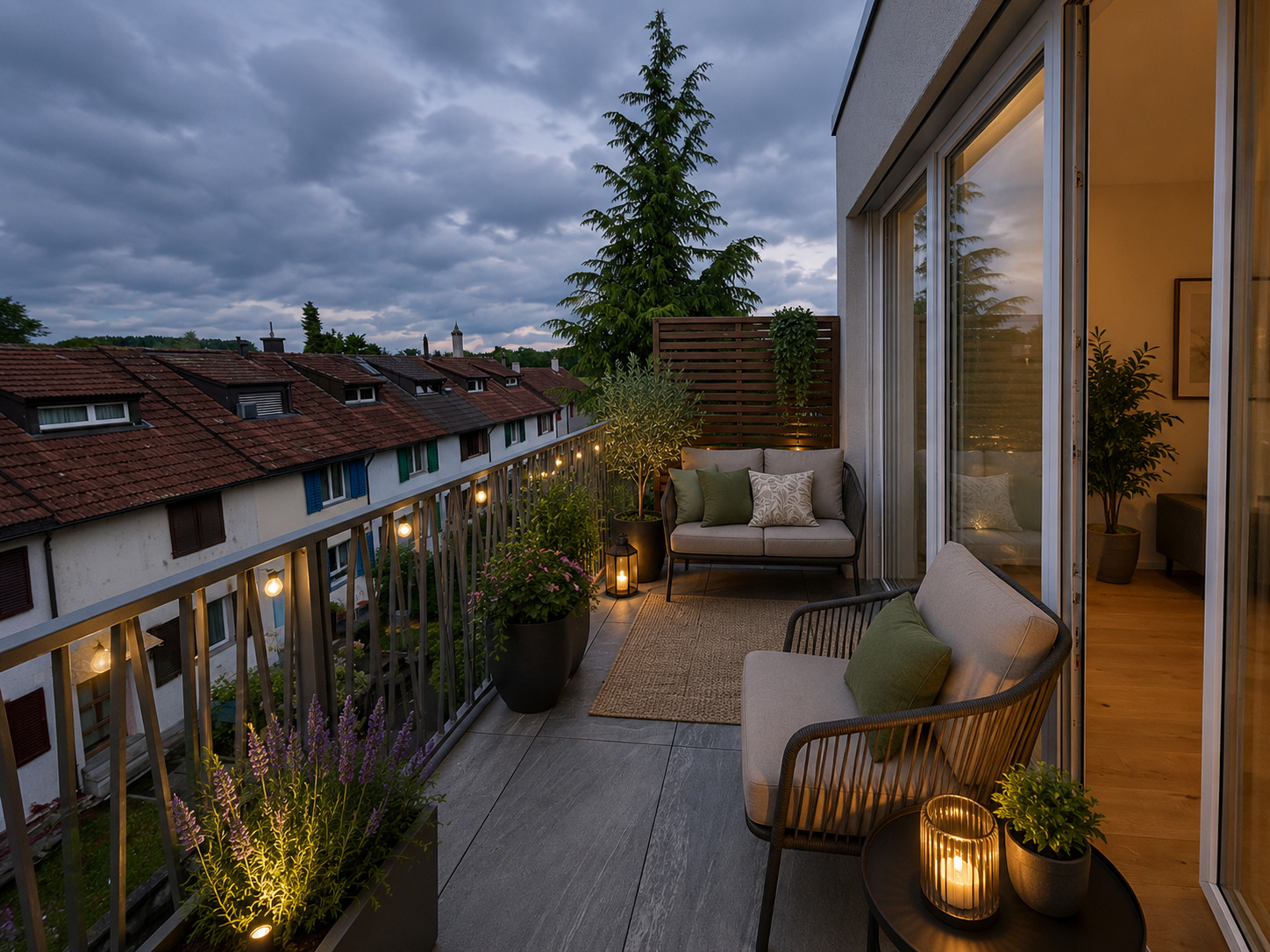 Balkon Zimmer 3 Dachgeschoss Visualisierung