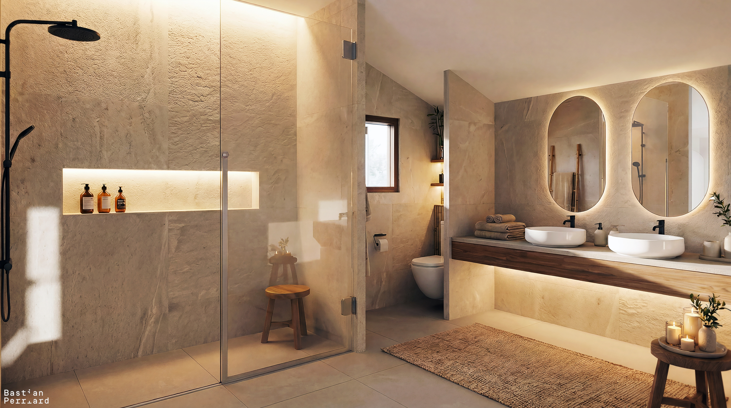 Image de synthèse salle de bain 