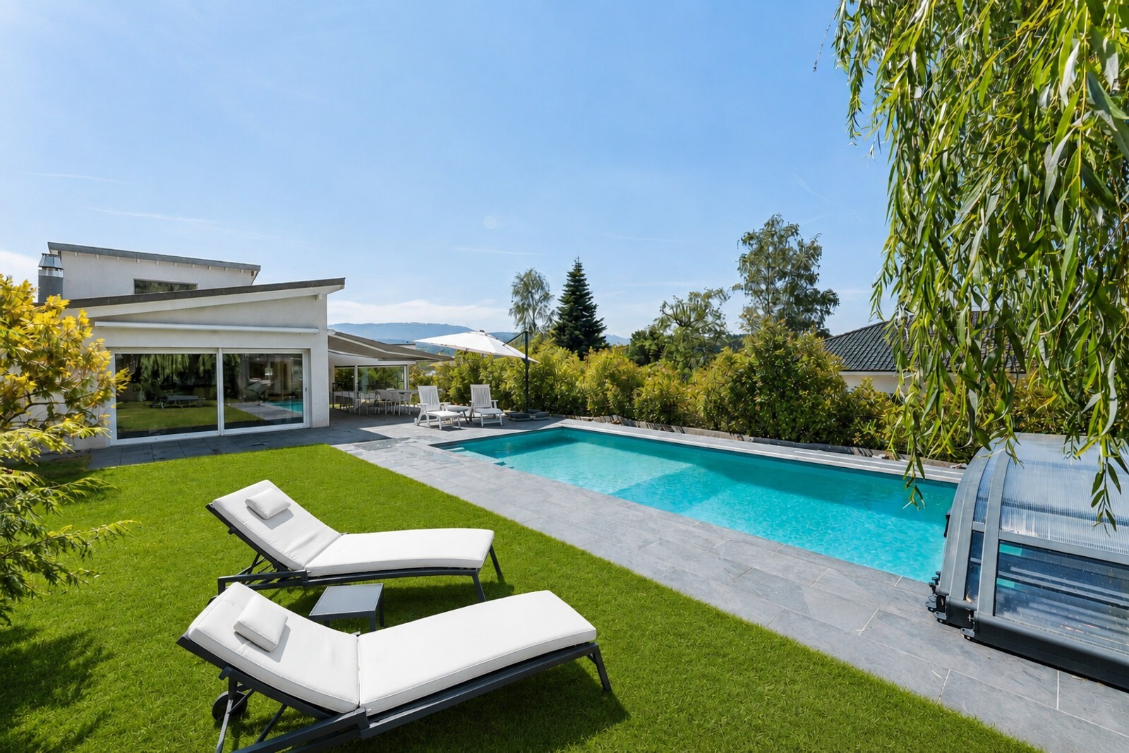 Extérieur avec piscine - proposition d'aménagement