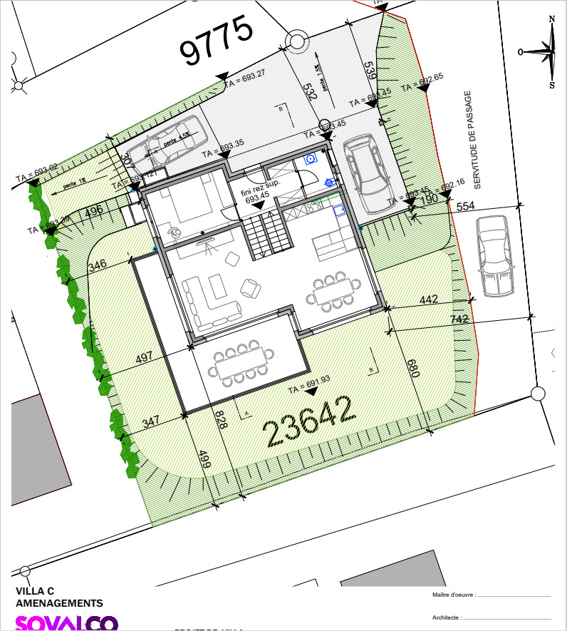 plan d'aménagement parcelle Est plan d'aménagement parcelle Est
