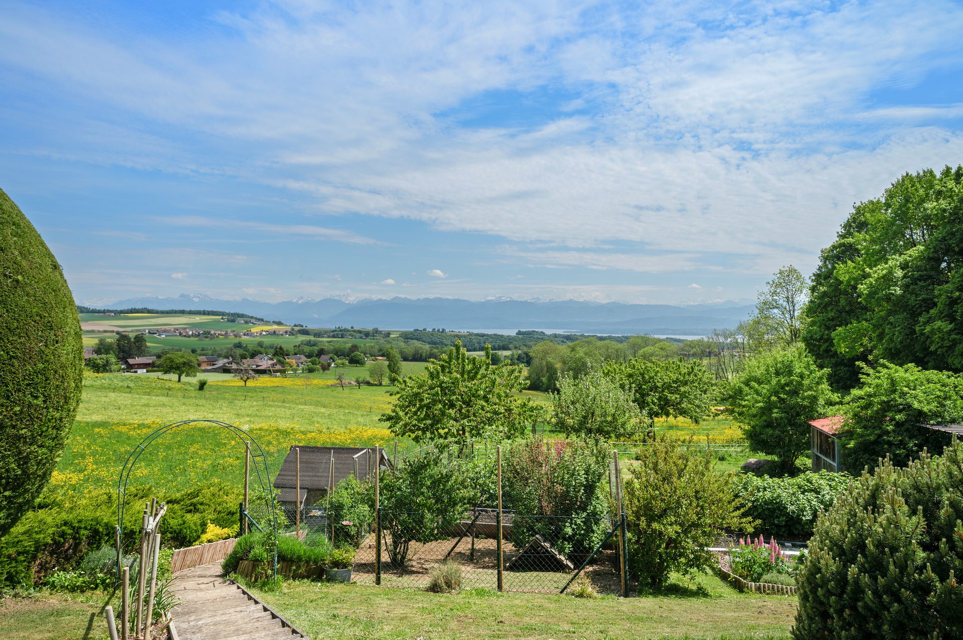 Vue lac et montagnes