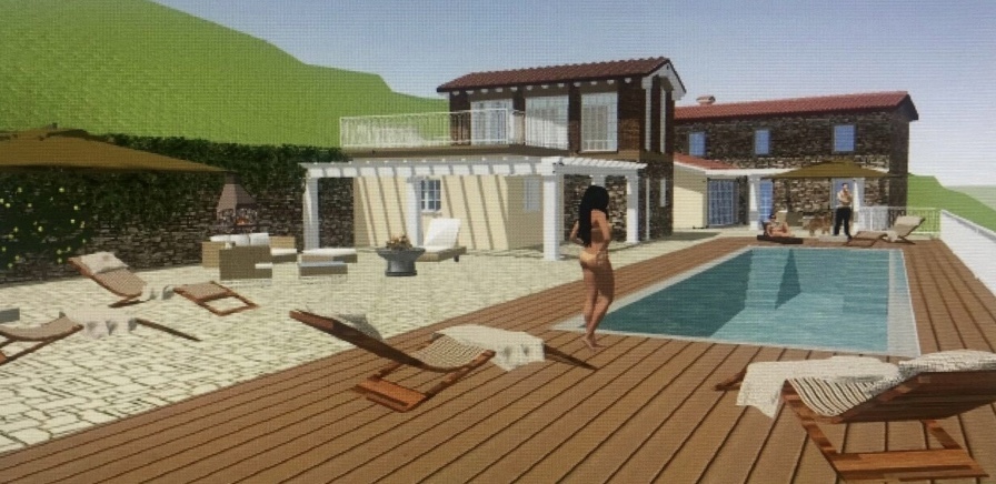 Poolebene mit Liegebereich Poolebene mit Liegebereich