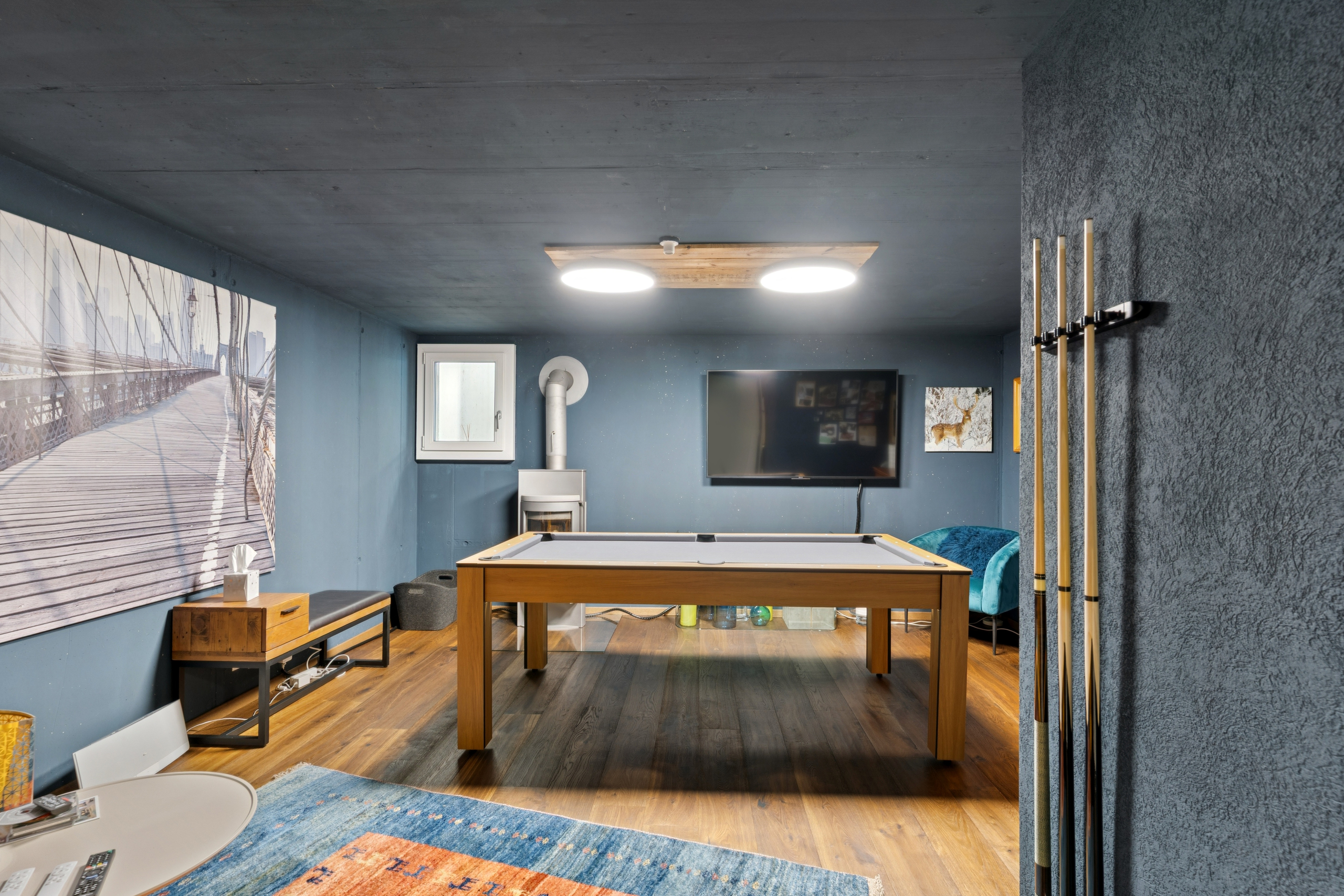 Billardraum im Untergeschoss