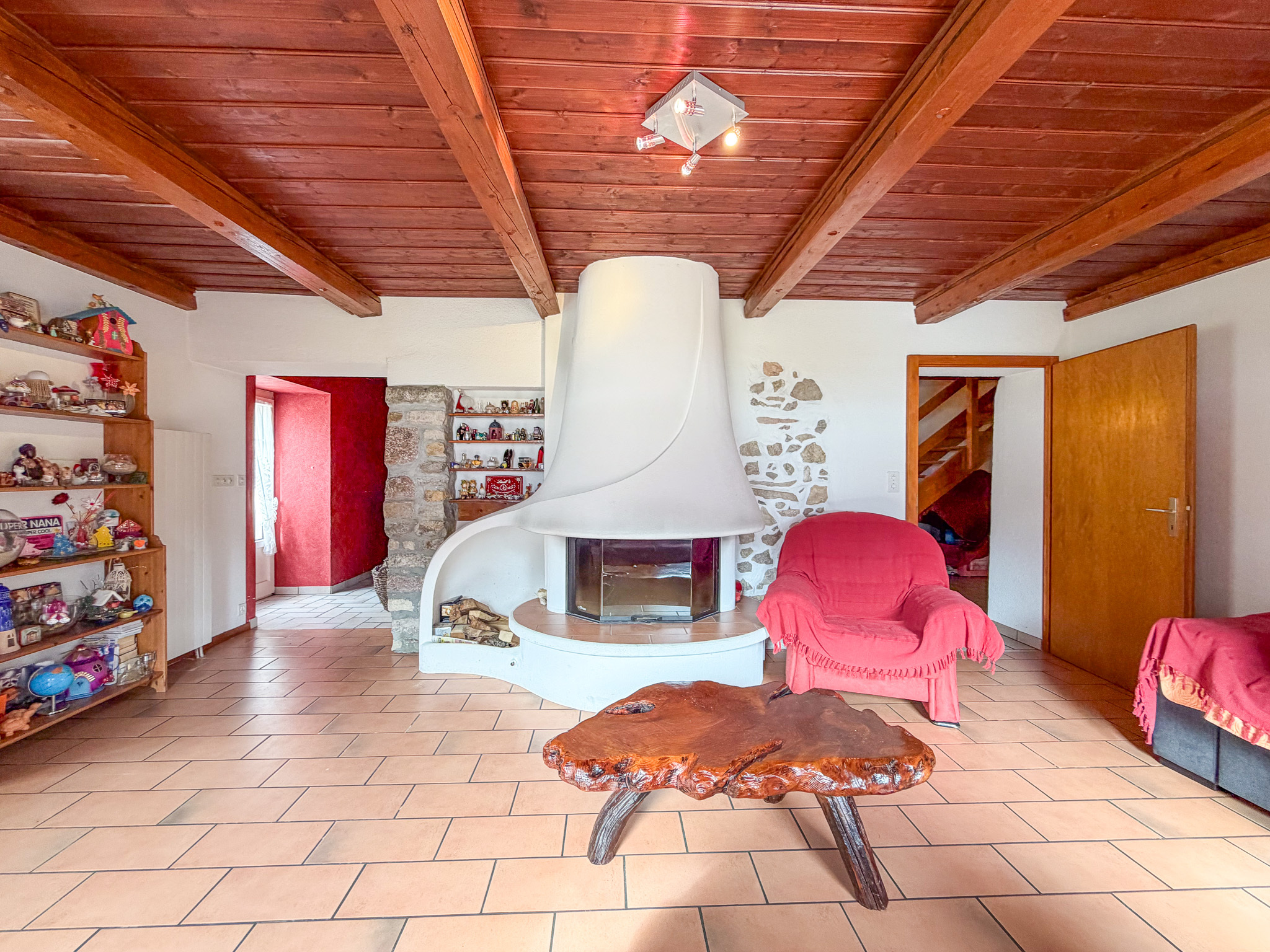 Rez inférieur duplex - séjour avec accès terrasse et jardin