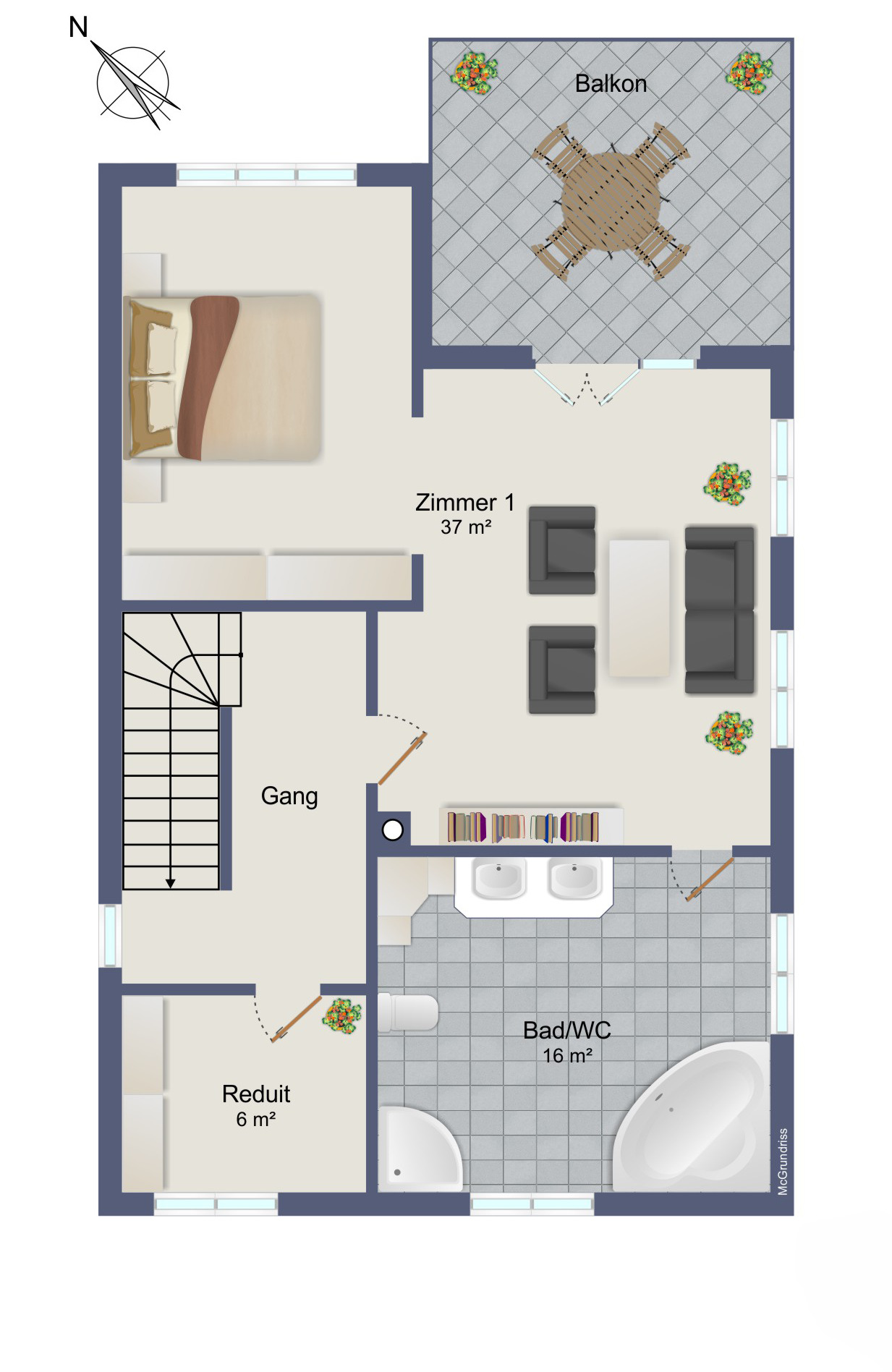 Grundriss Obergeschoss