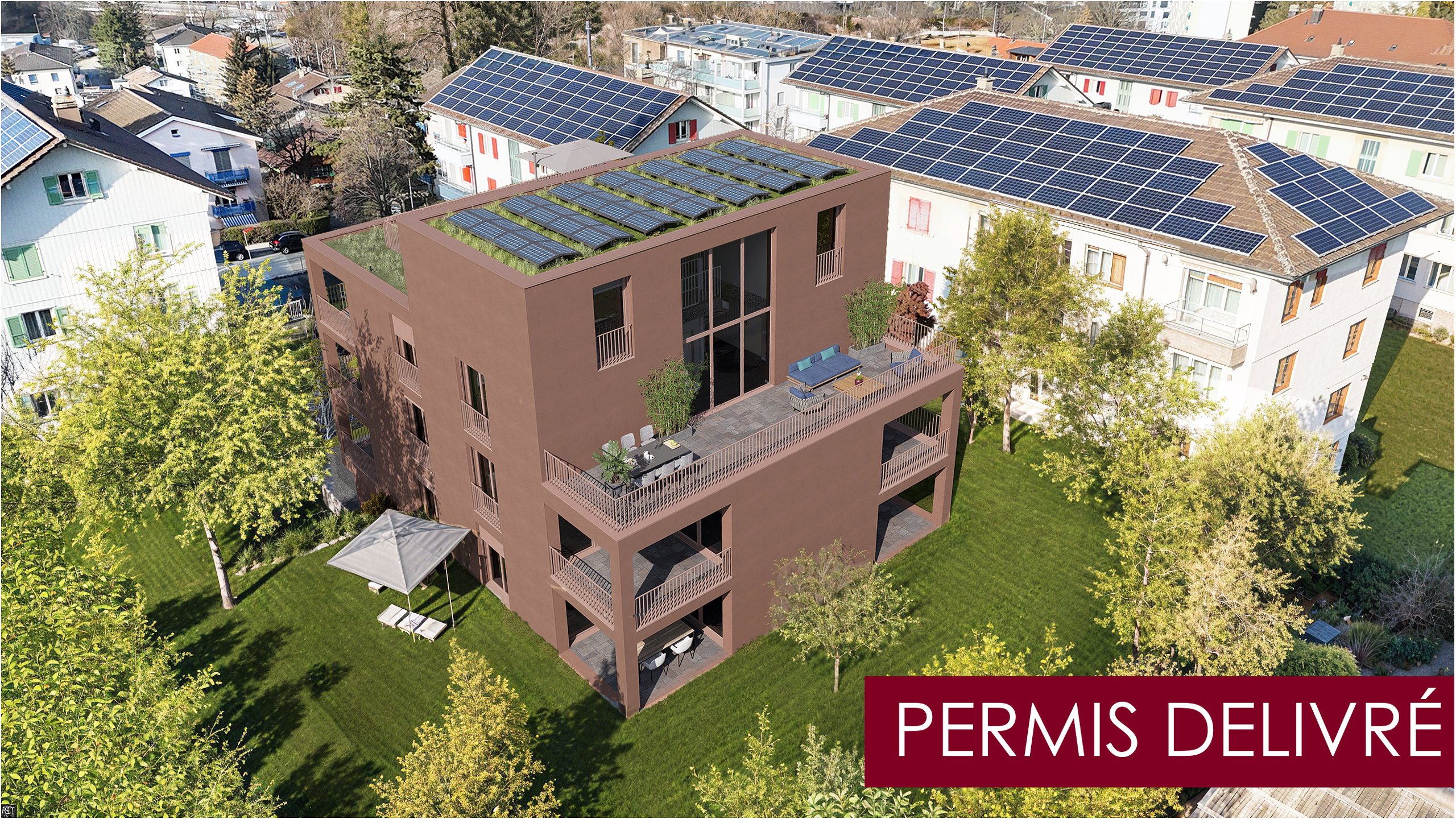 Immeuble façade sud-est – Pervenches 6 (image non contractuelle)