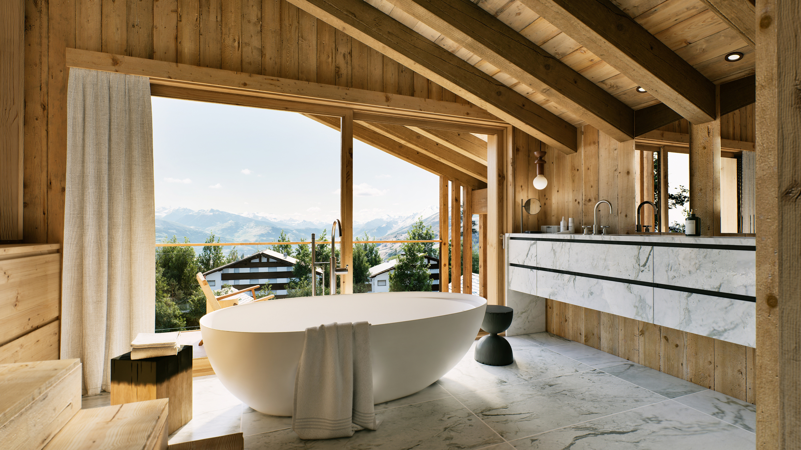 Salle de bains parentale