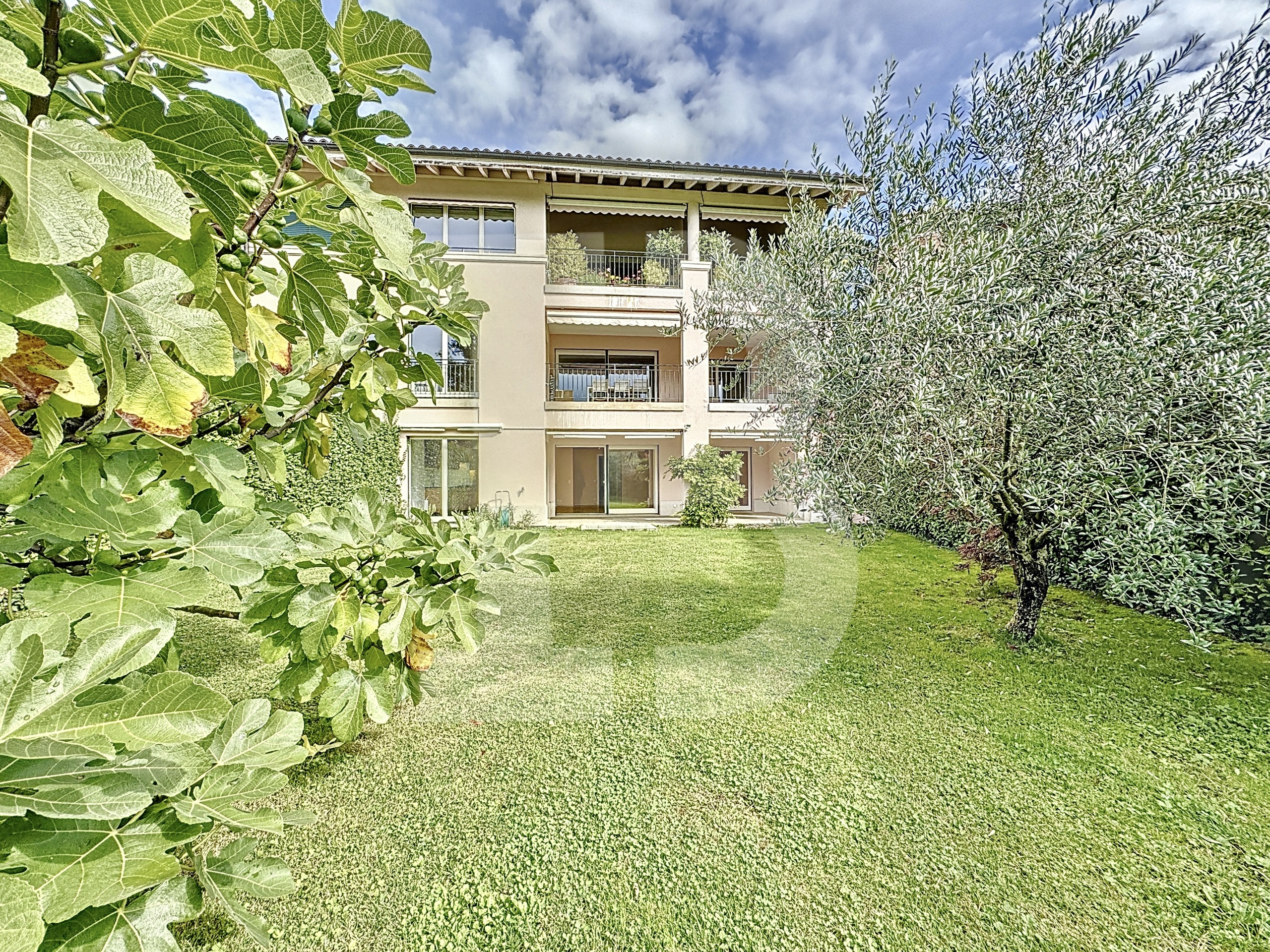 Jardin privatif s'ouvrant sur le parc commun Jardin privatif s'ouvrant sur le parc commun