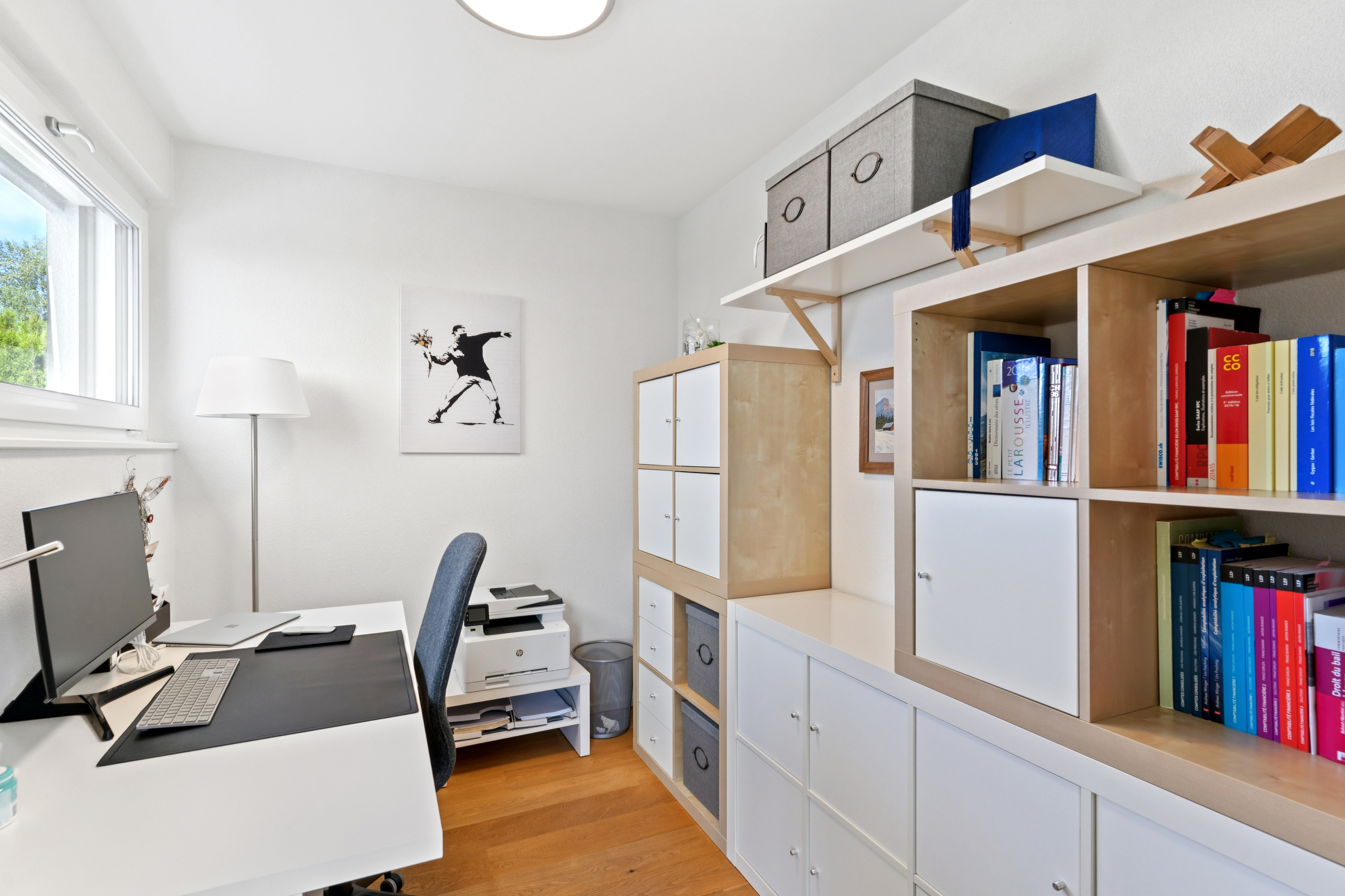 Das Büro im Erdgeschoss