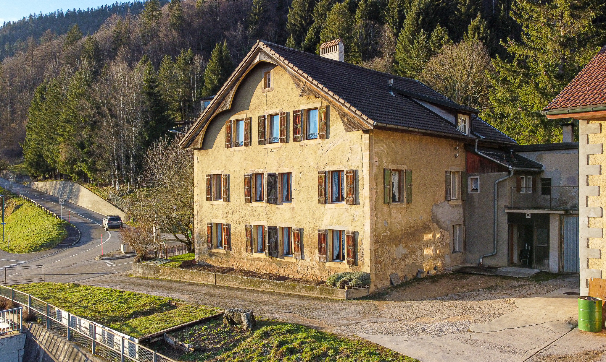 Vue aérienne de la maison