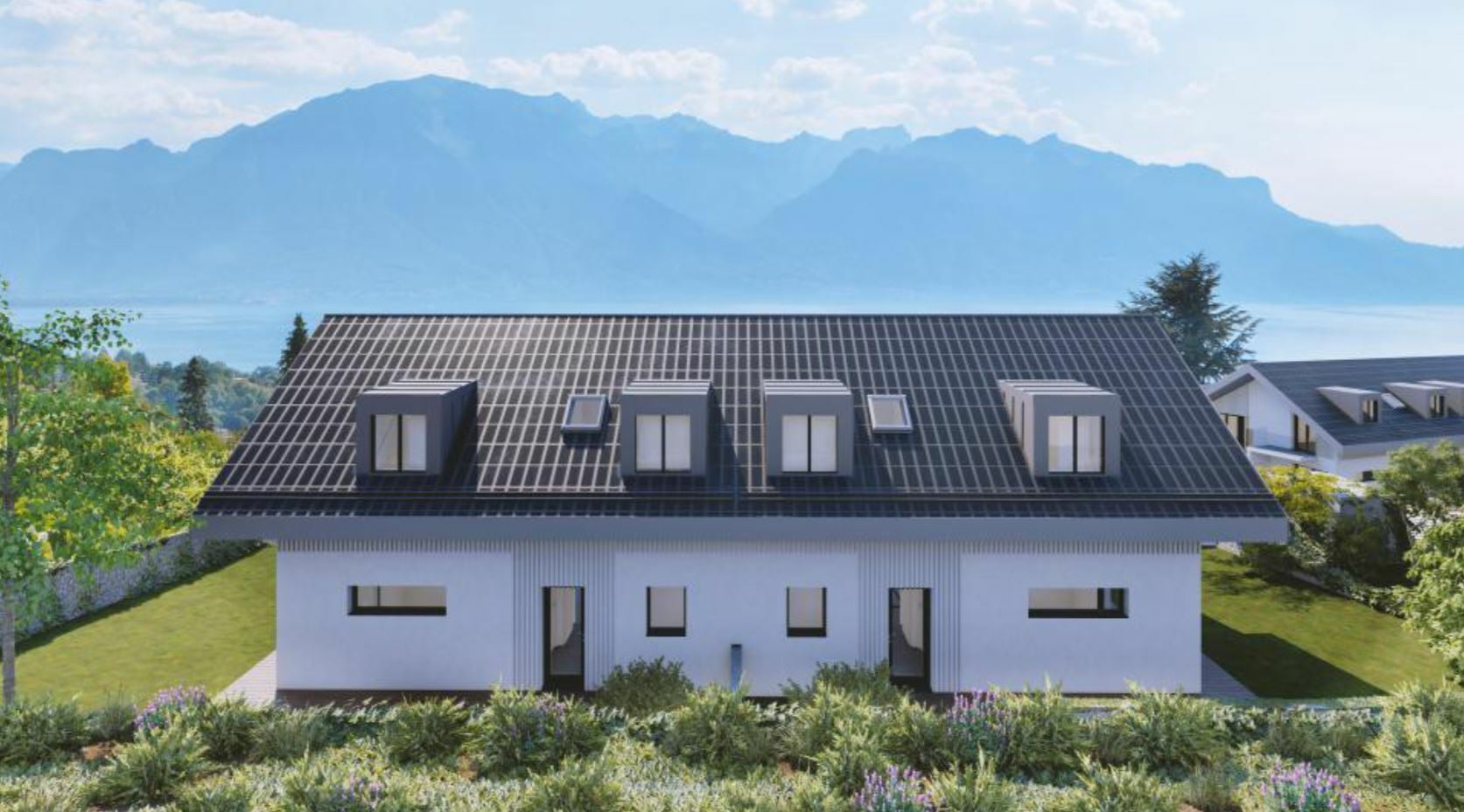 Vue extérieure des villas