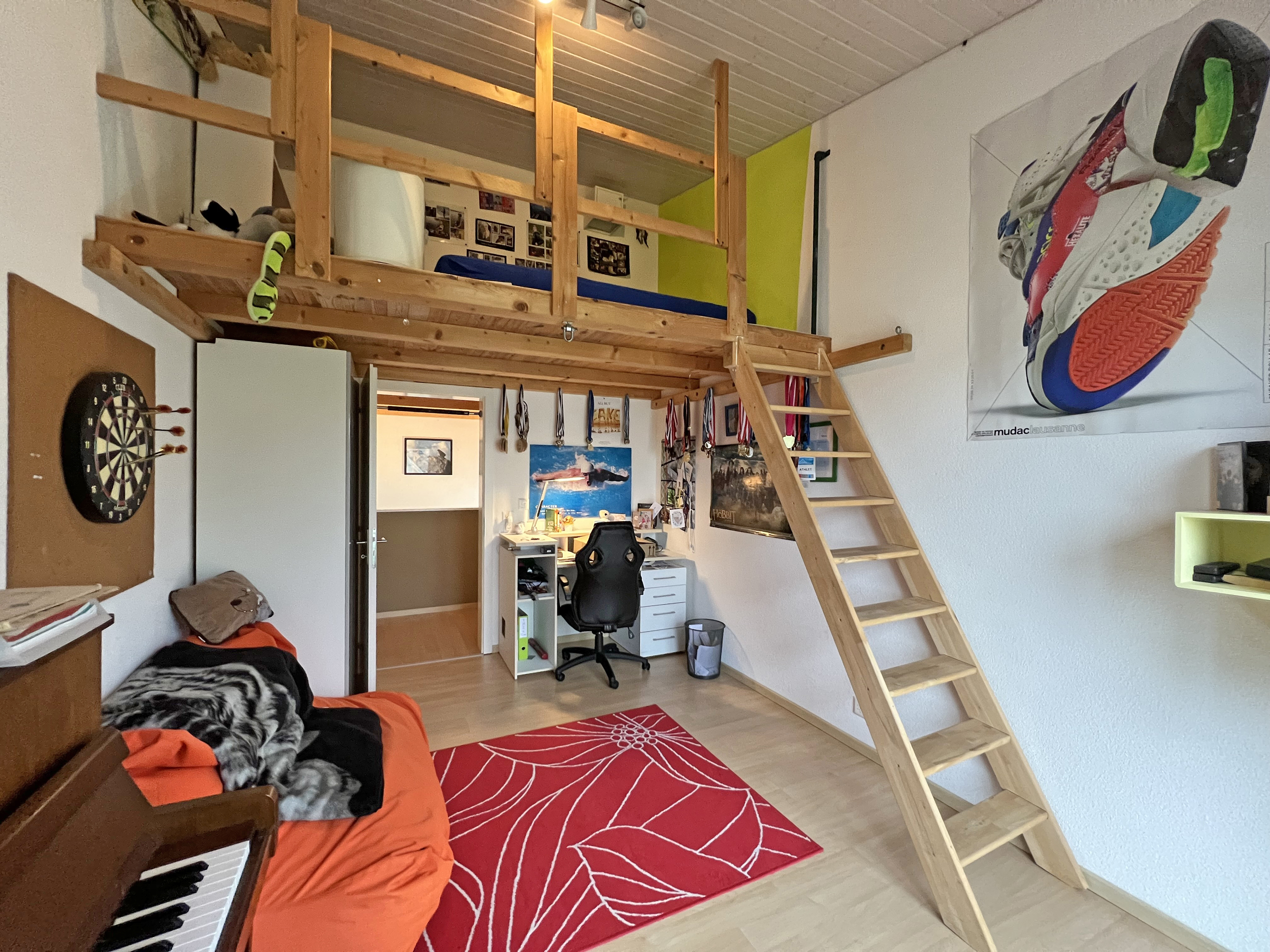 Étage - Chambre à coucher 3 avec mezzanine