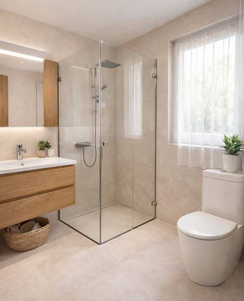 Visualisation de la salle de bains au rez-de-chaussée