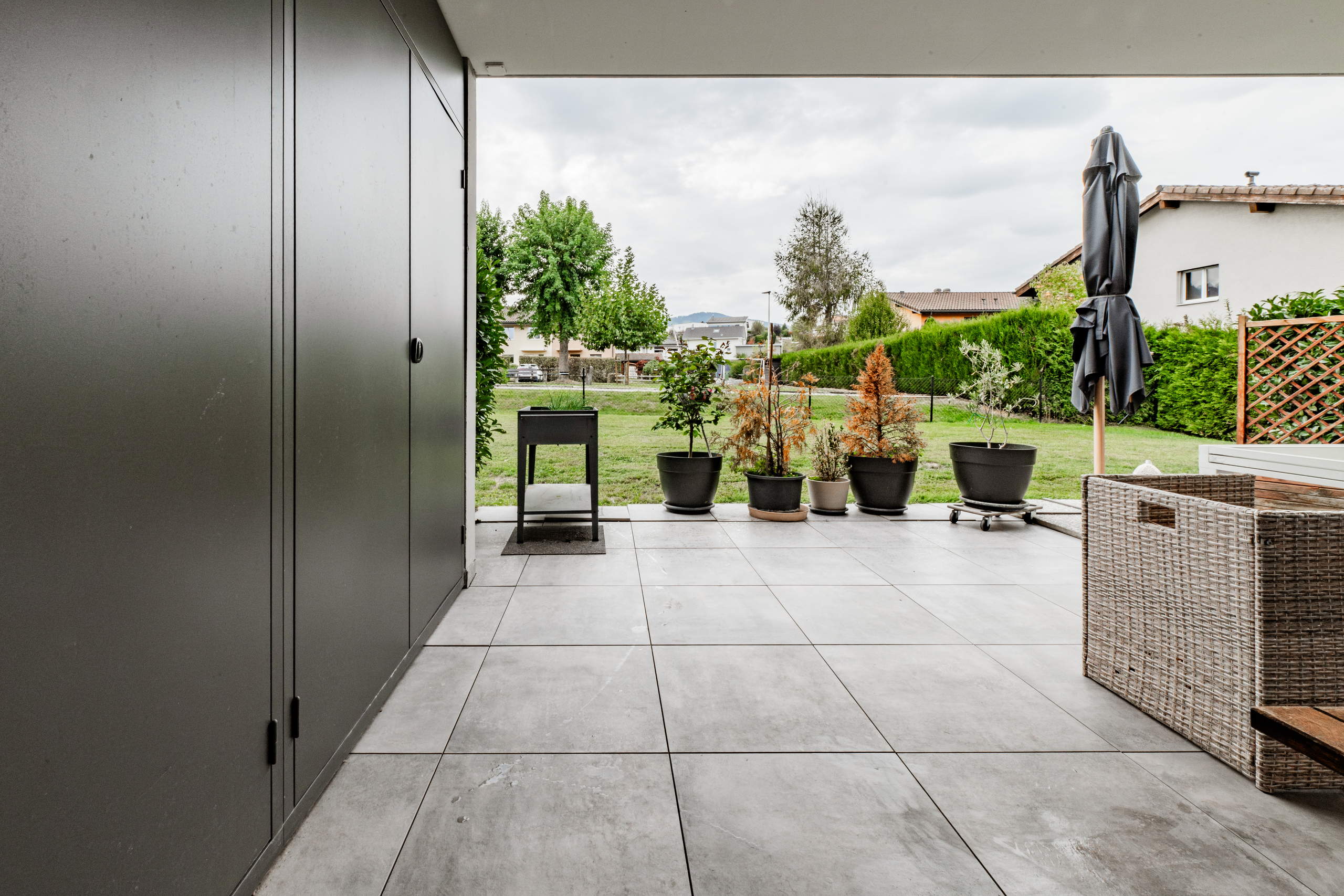 Terrasse avec rangement