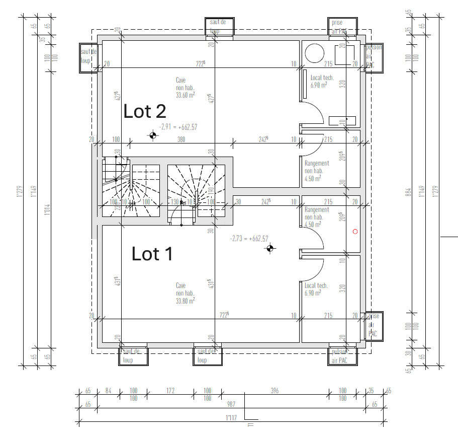 Immosol | Le Mont | Plan Sous-sol Immosol | Le Mont | Plan Sous-sol