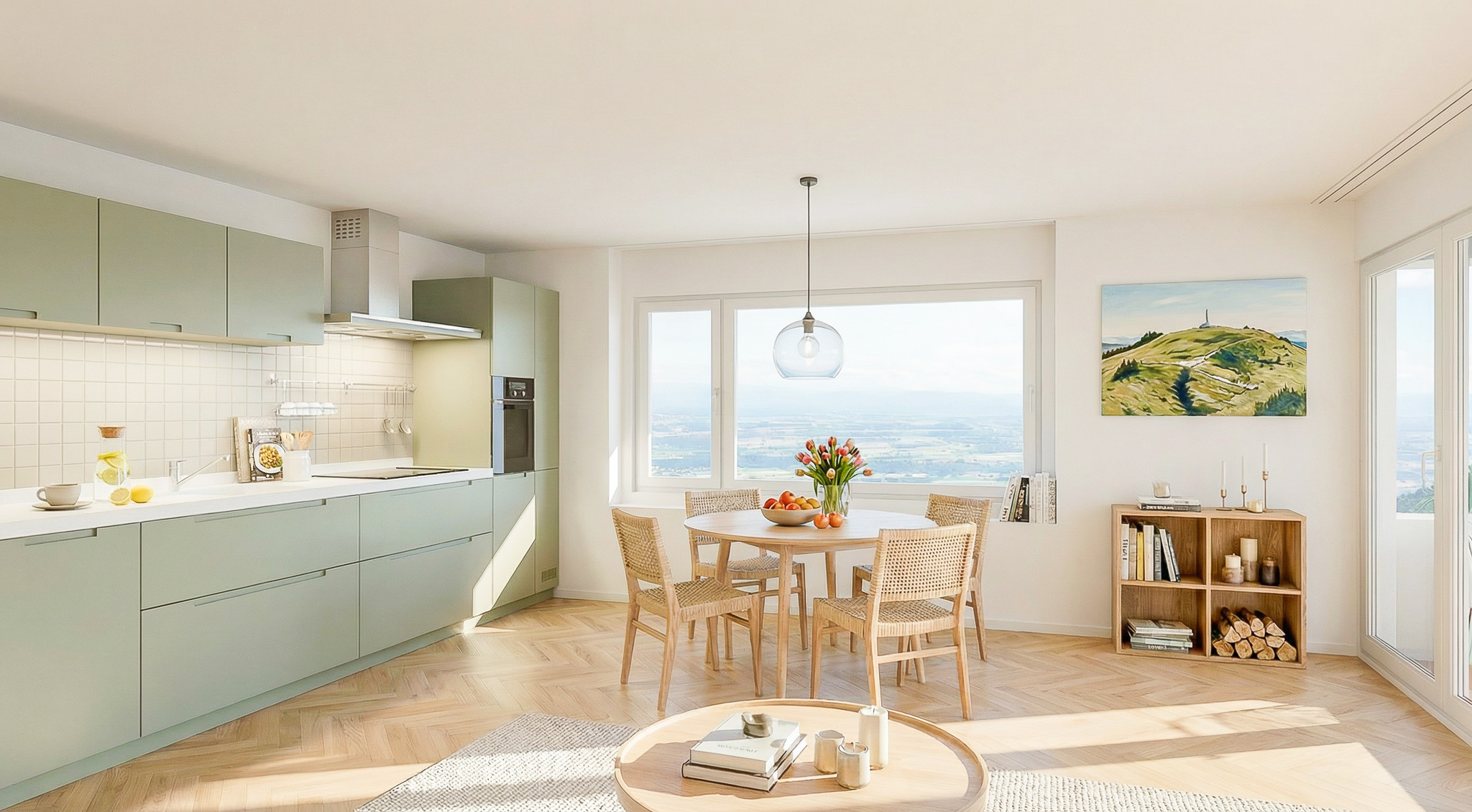 Vue intérieure de la pièce à vivre (image de synthèse non-contractuelle) Vue intérieure de la pièce à vivre (image de synthèse non-contractuelle)