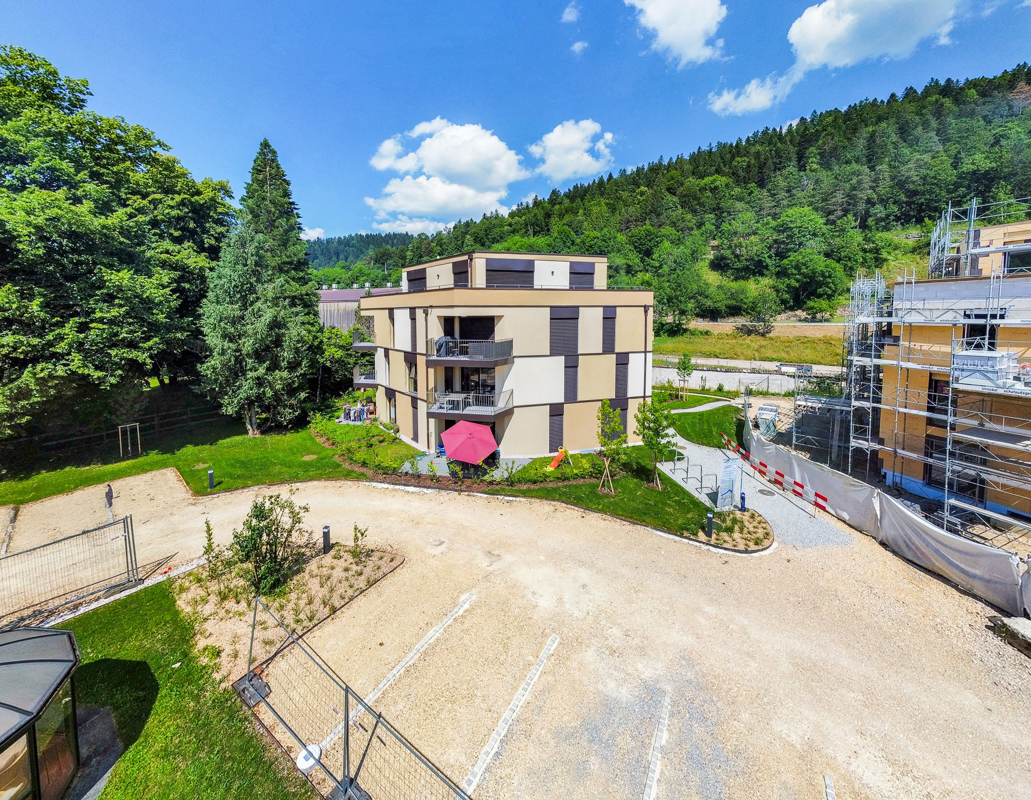 Vue sur le bâtiment A